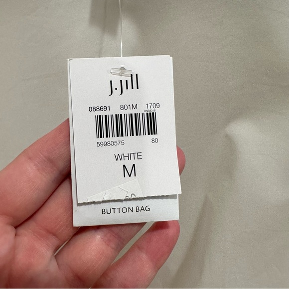 J Jill white shirt collection tunic blouse size M - Picture 6 of 8